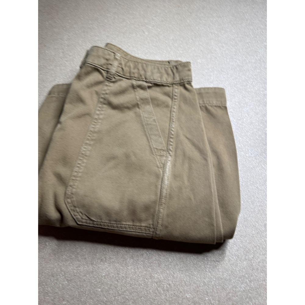 ME+EM Khaki Tan Cotton Twill Barrel Leg Cargo Pants Womens Size UK 12 US 8